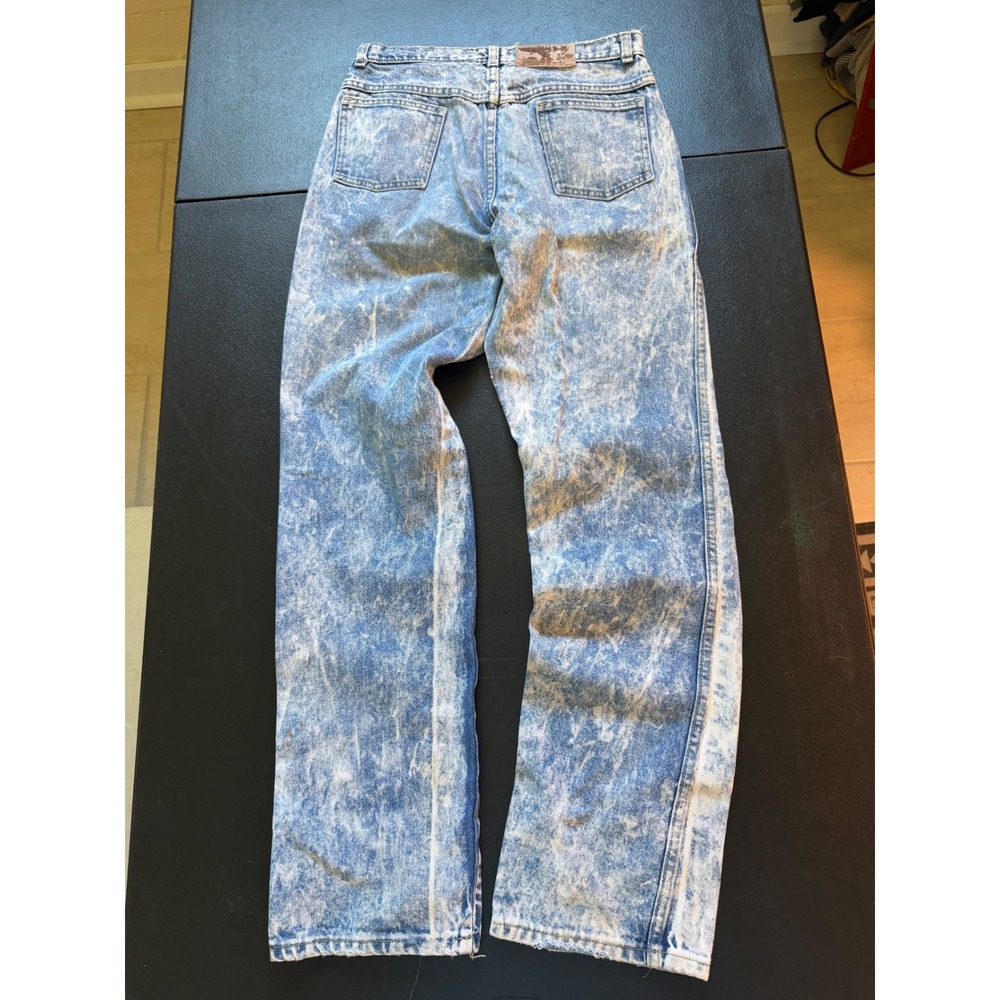 Vintage Formula 1 Acid Wash Jeans Mens 30x34 Made in USA Straight Leg Blue Denim - Picture 7 of 8